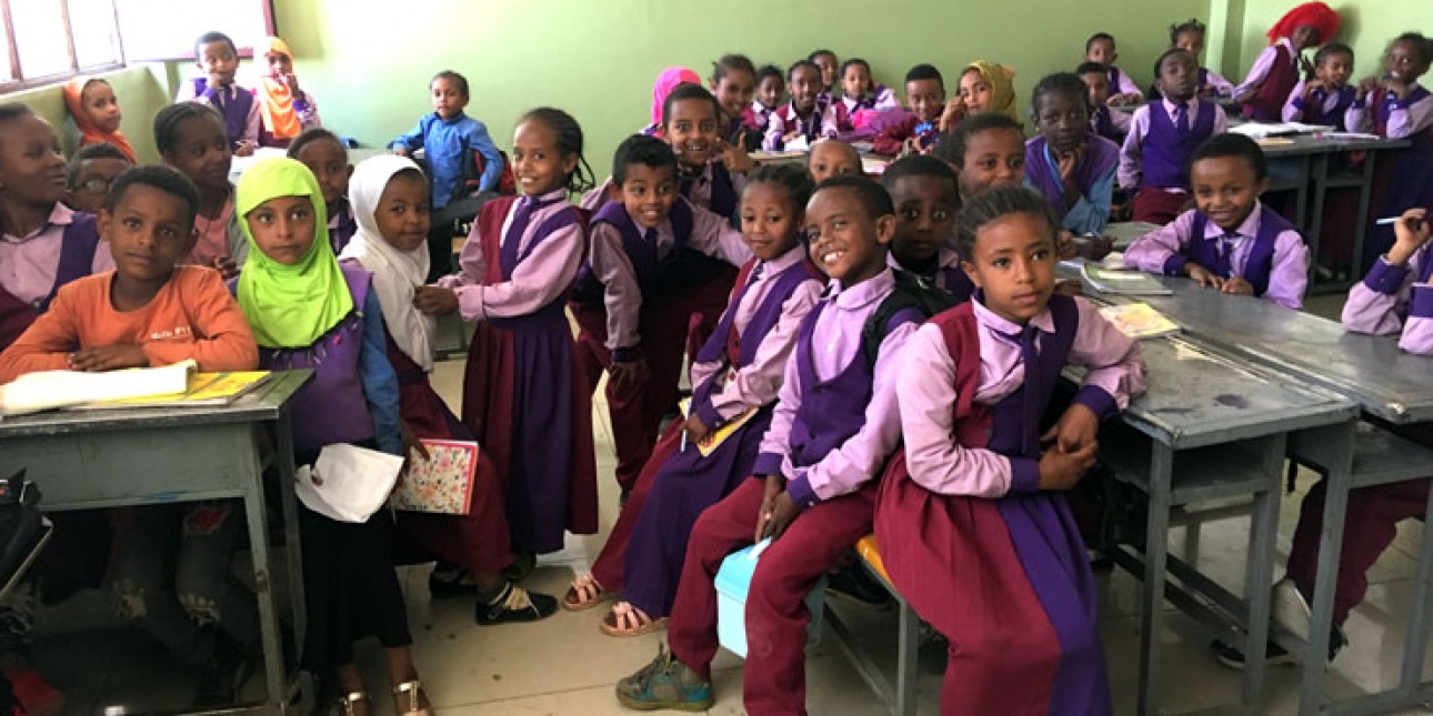 Etiopialaisia koululaisia.