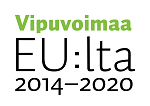 Limenvihreällä teksti Vipuvoimaa ja mustalla EU:lta 2014-2020