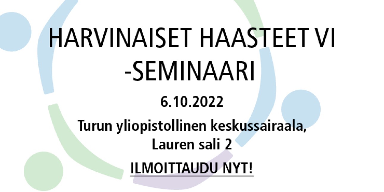 Harvinaiset haasteet -seminaari 6.10.2022
