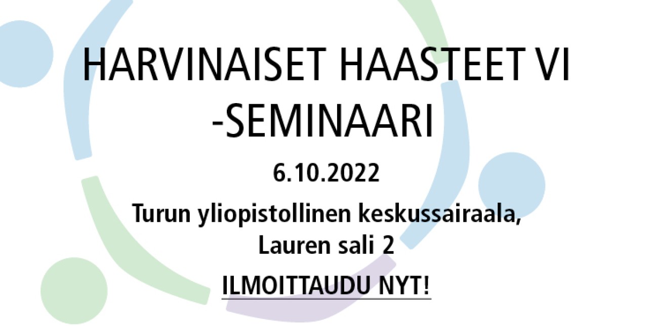 Harvinaiset haasteet -seminaari 6.10.2022