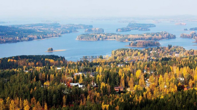 Ilmakuva Kuopiosta Kallavedelle