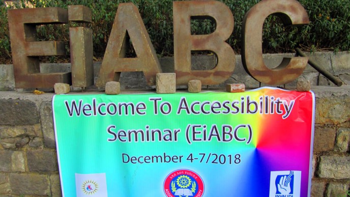 Accessibility Seminar (EiABC) December 4-7/2018 värikäs banderolli.