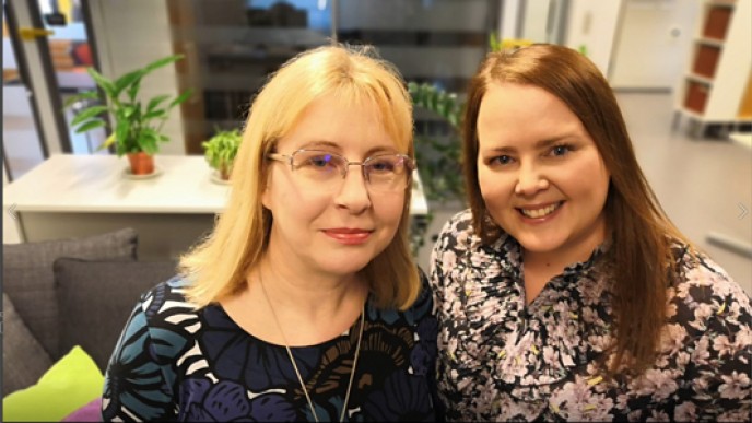 kuvassa Katja Kuusenmäki ja Ylva Krokfors