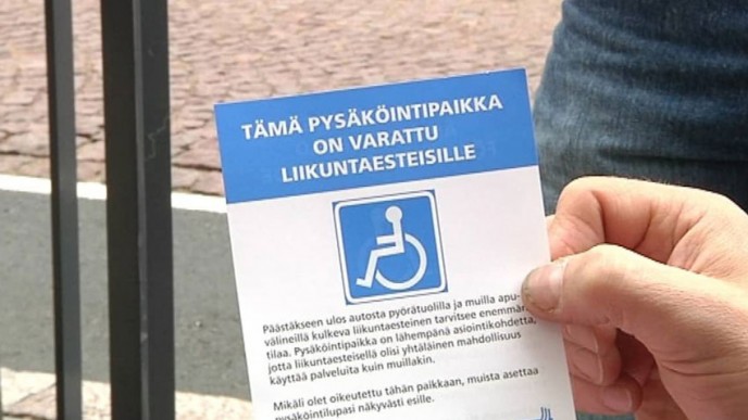 Vammaispysäköinnin säännöt. Kuvituskuva.