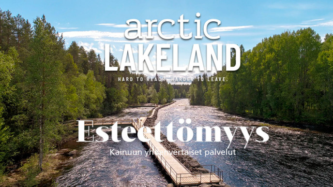 Ruutukaappaus Arctic Lakeland Kainuu -verkkosivustosta